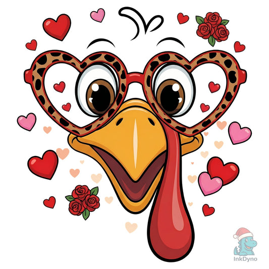 Funny Valentine Turkey Face Sublimation - DTF Transfer