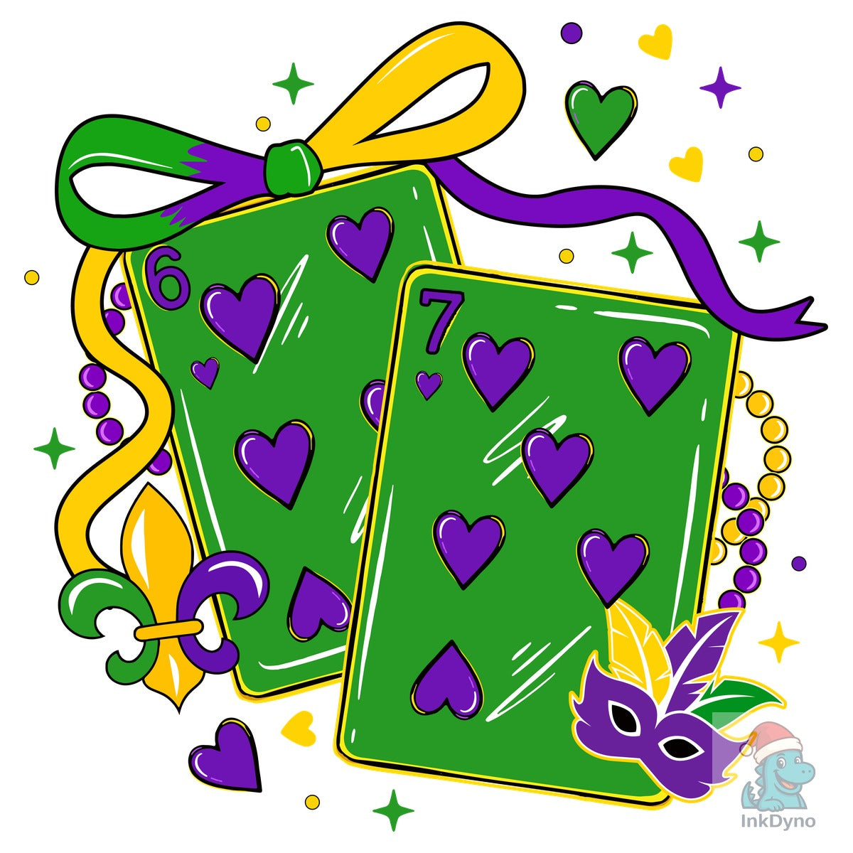 Playing Cards Mardi Gras 6 7