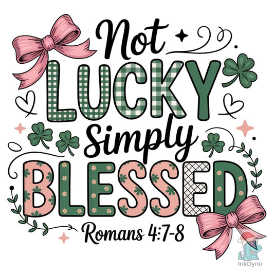 Simply Blessed Christian Shamrock - DTF Transfer