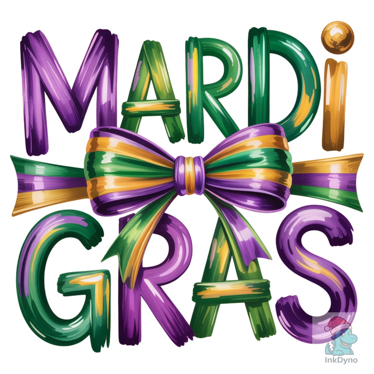 Mardi Gras Bow Brushstroke Mardi