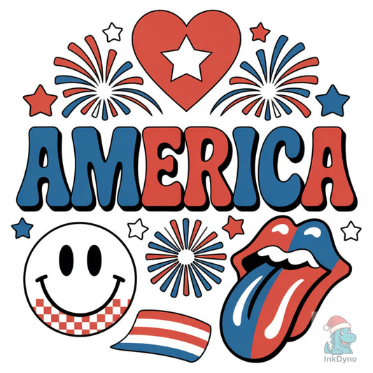 American T-SHIRT DESIGN - DTF Transfer