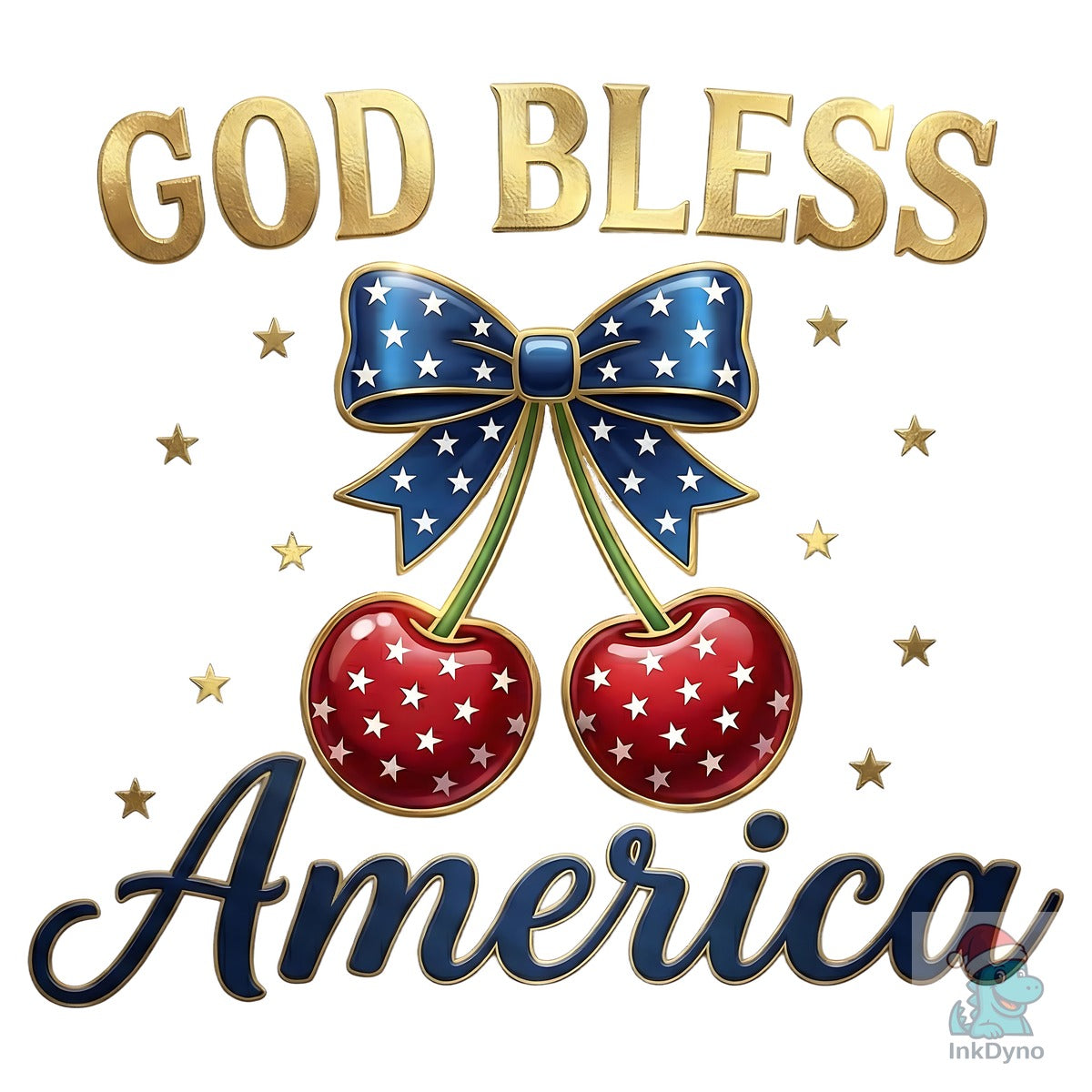 God Bless America Patriotic Cherries