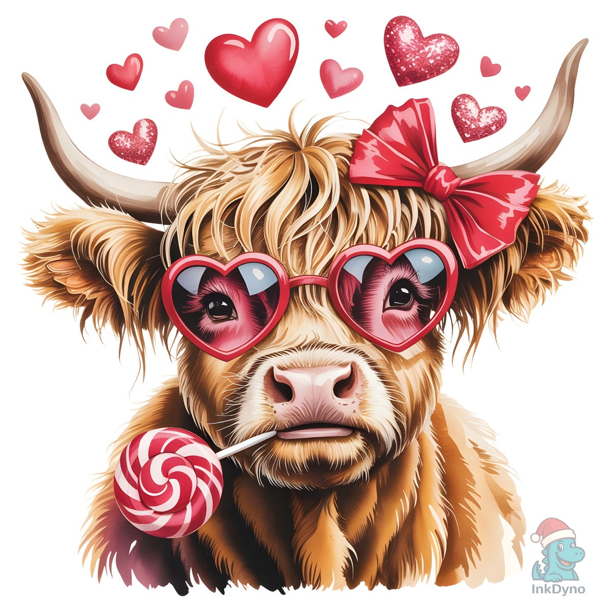 Valentine's Day Funny Highland Cow