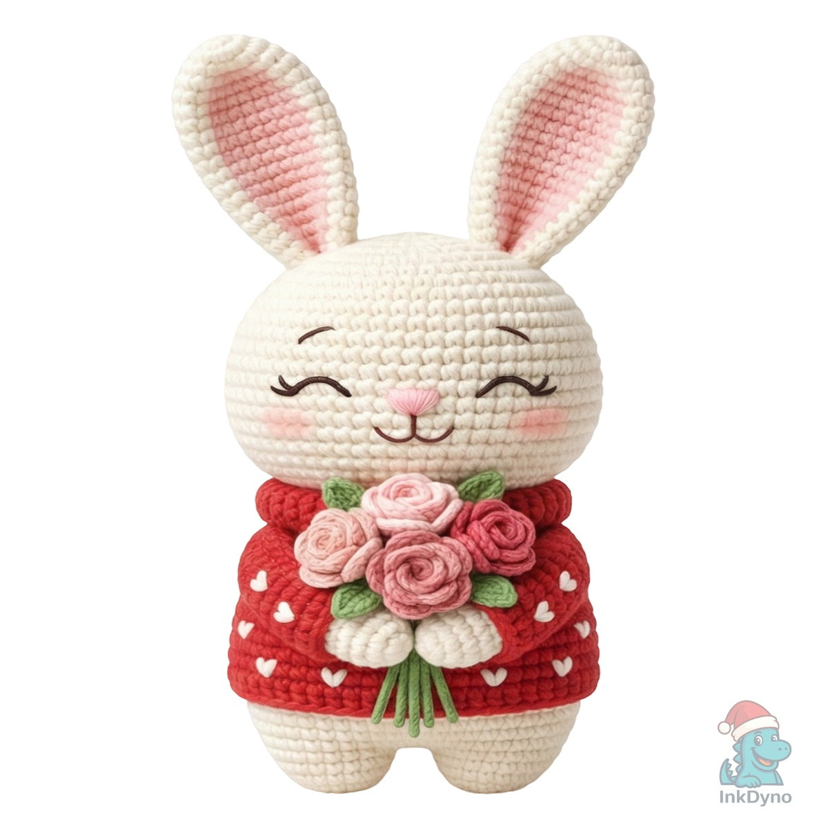Faux Crochet Valentine Bunny