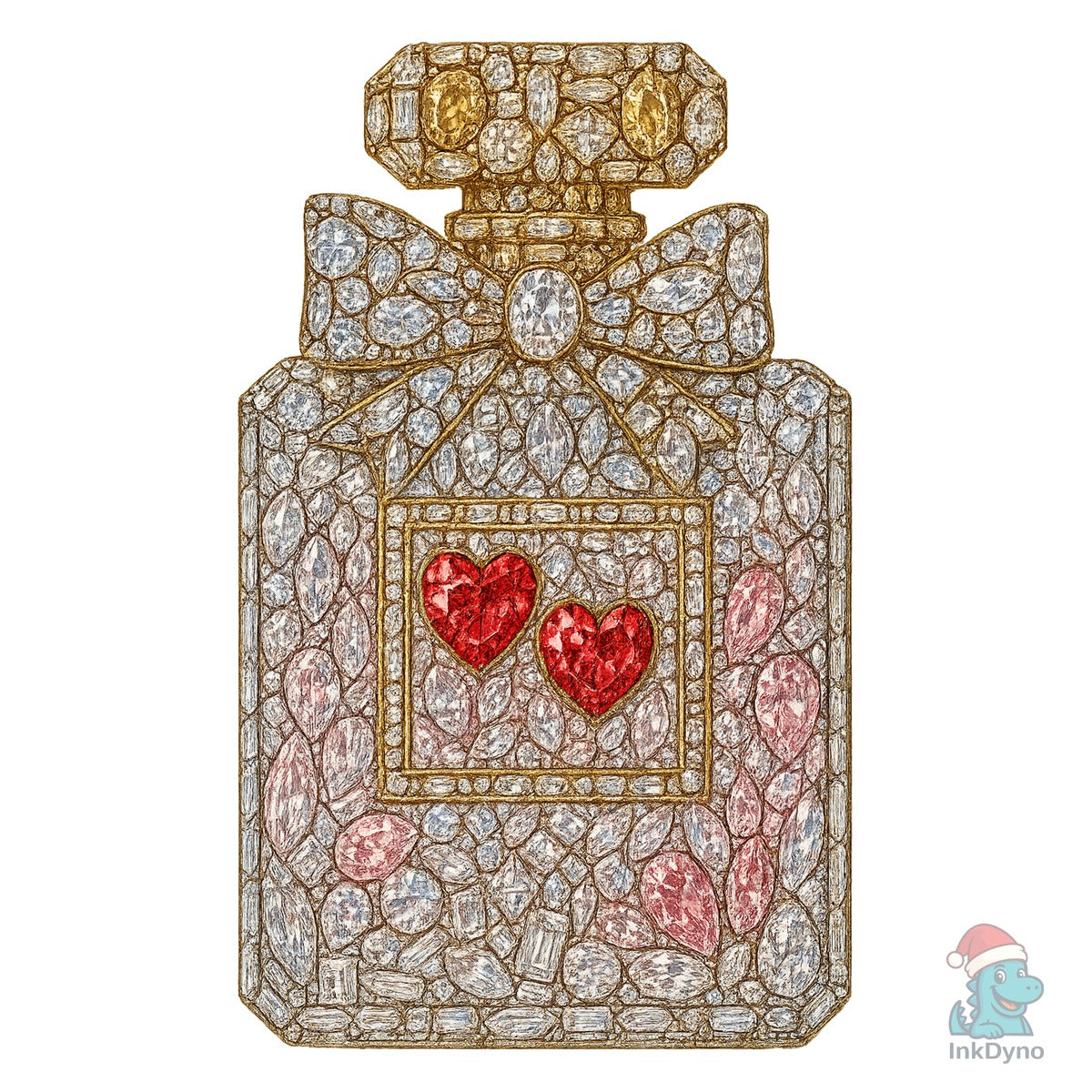 Faux Rhinestone Perfume Bottle