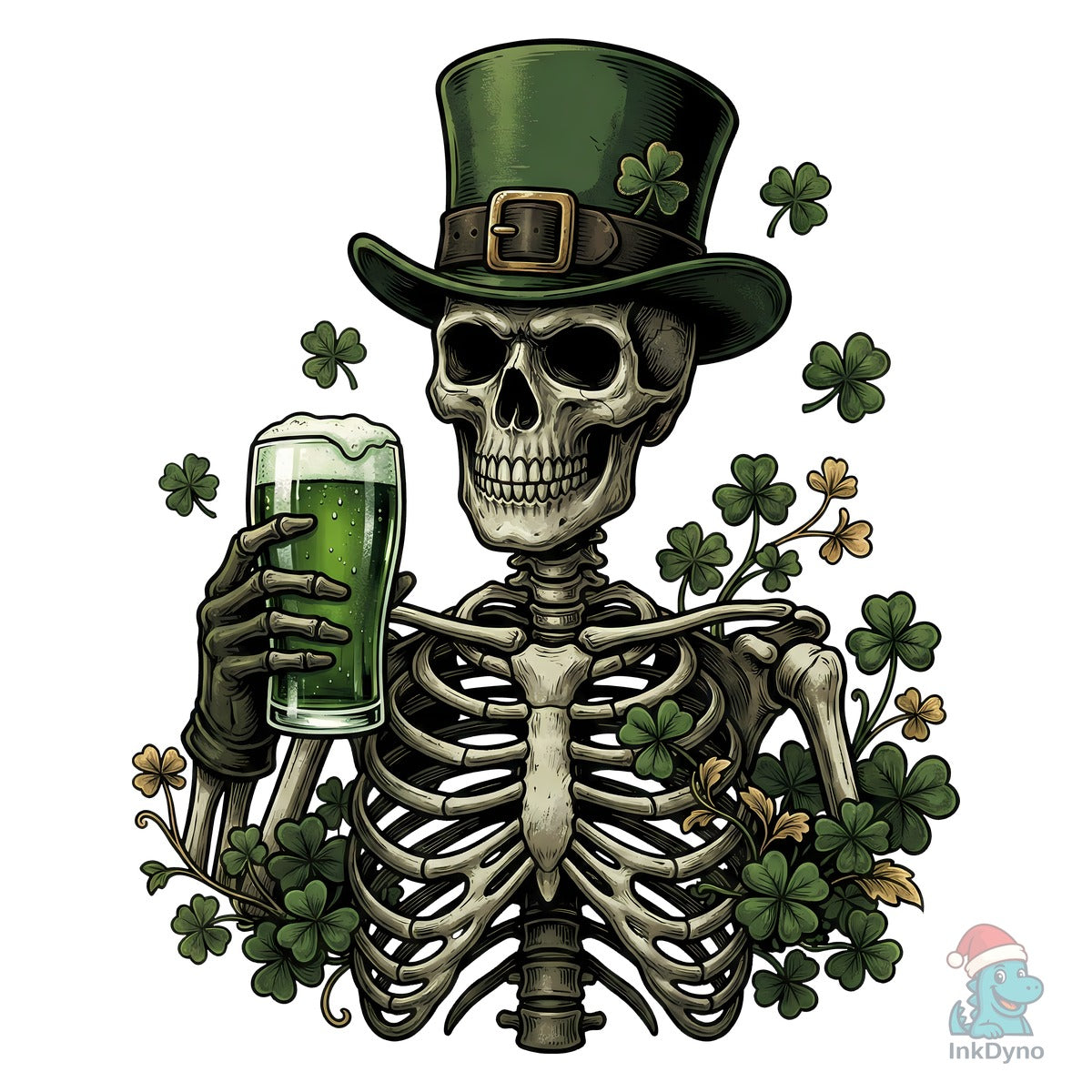 Funny St Patrick's Day Skeleton Beer