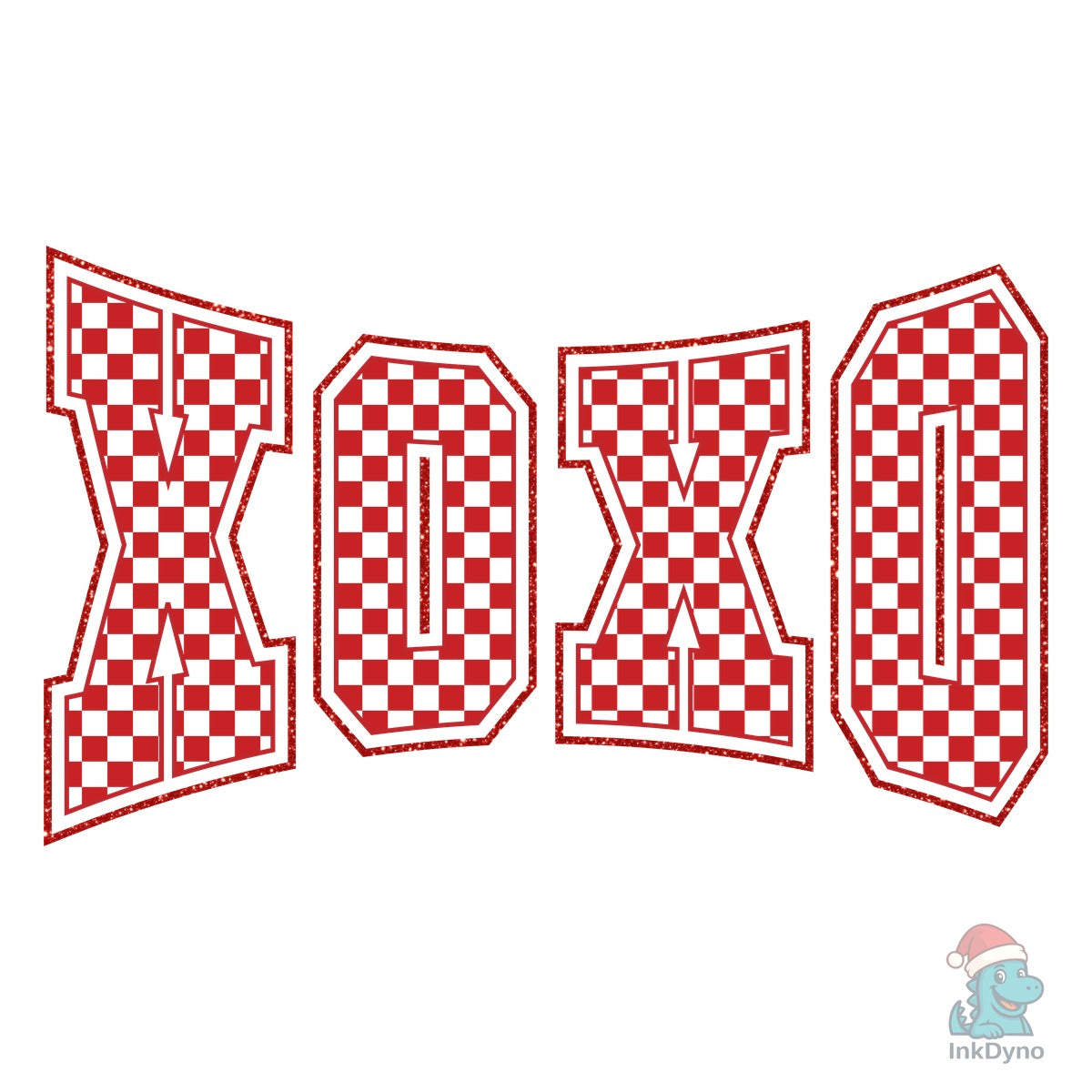 Retro Checkered Valentine XOXO Varsity