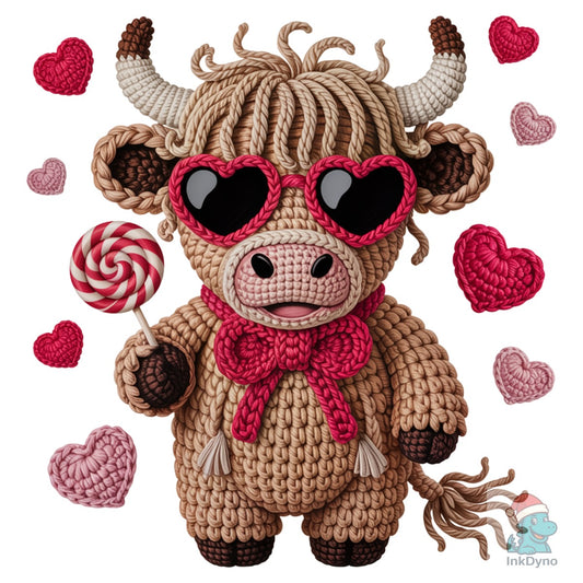 Sassy Highland Cow Valentines Day Shirt - DTF Transfer