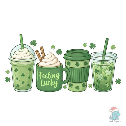 St Patrick's Day Feeling Lucky Coffee - DTF Transfer