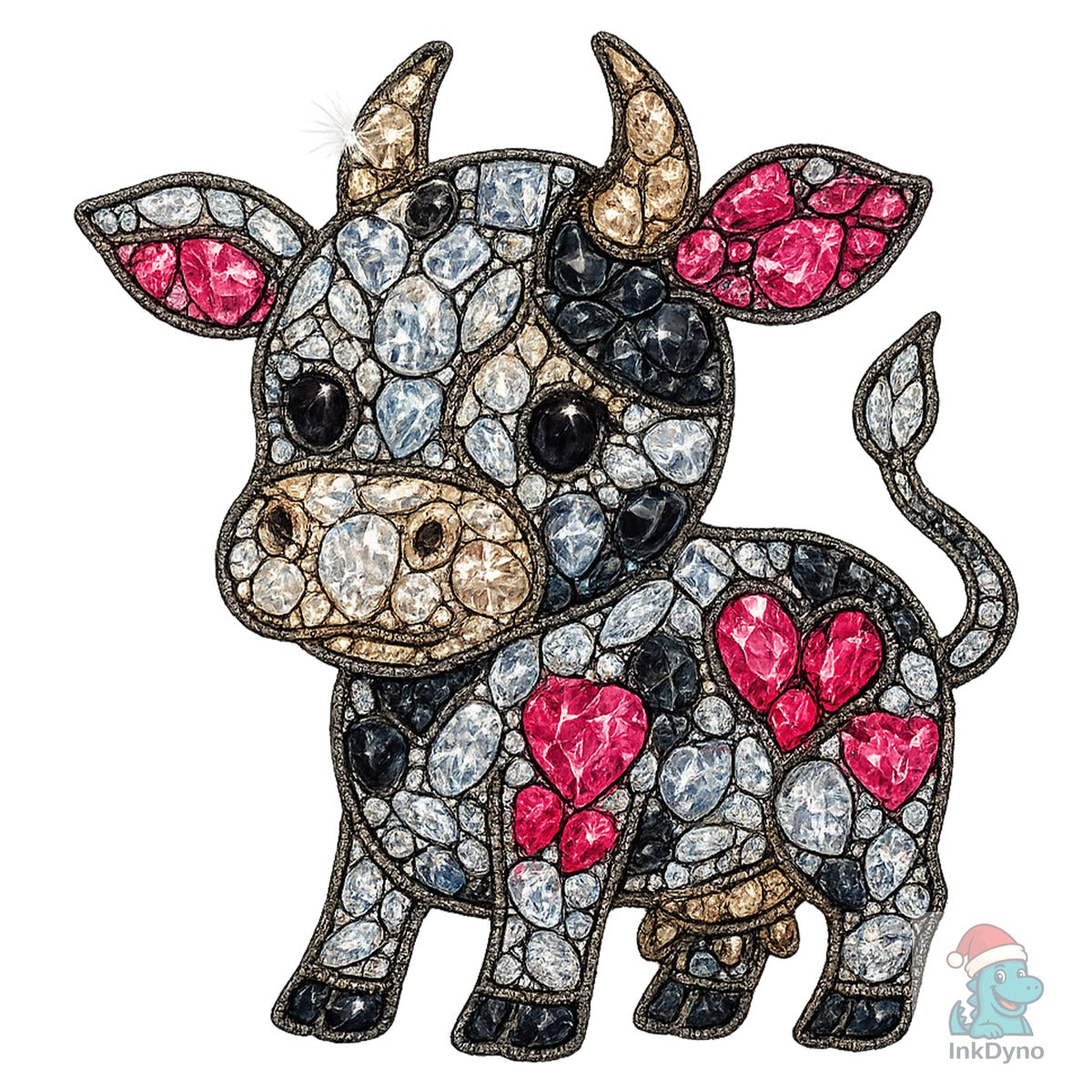 Faux Rhinestone Cow