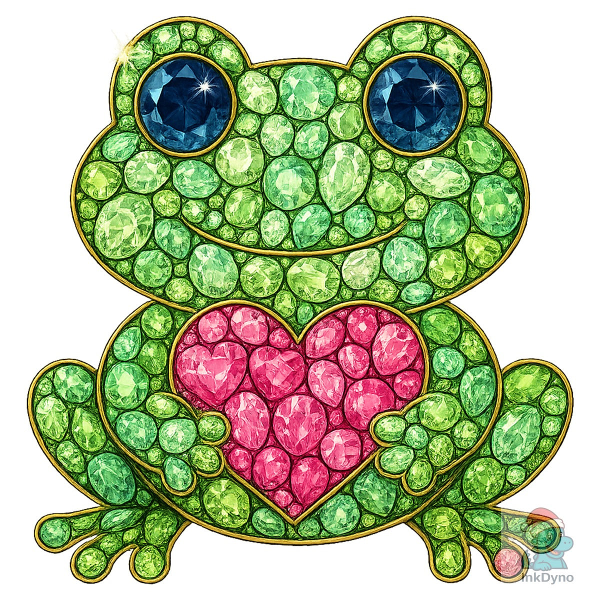 Faux Rhinestone Frog