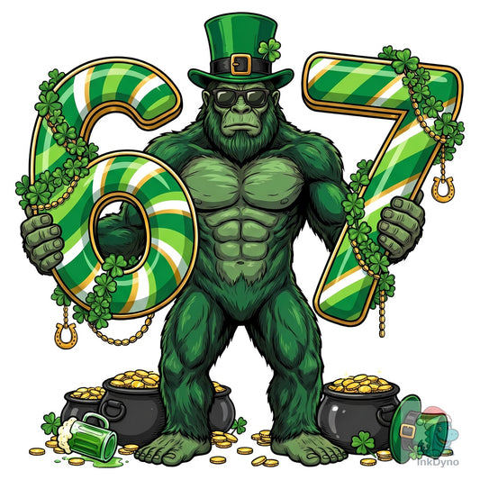 St. Patrick's Day Bigfoot - DTF Transfer