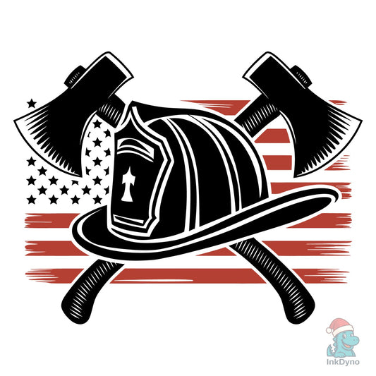 Firefighter Hero American Emblem - DTF Transfer