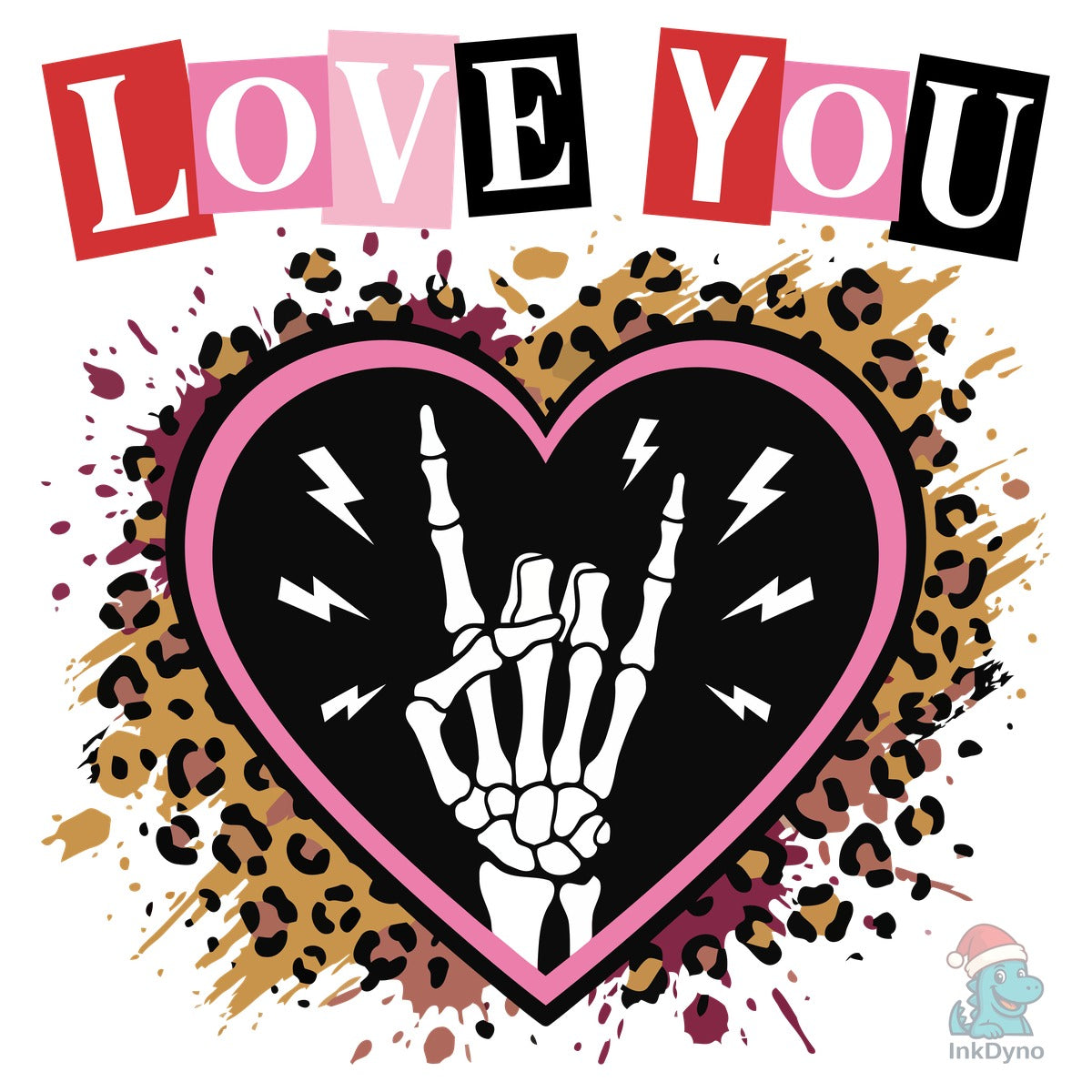 Love You Rock Leopard Valentines Day