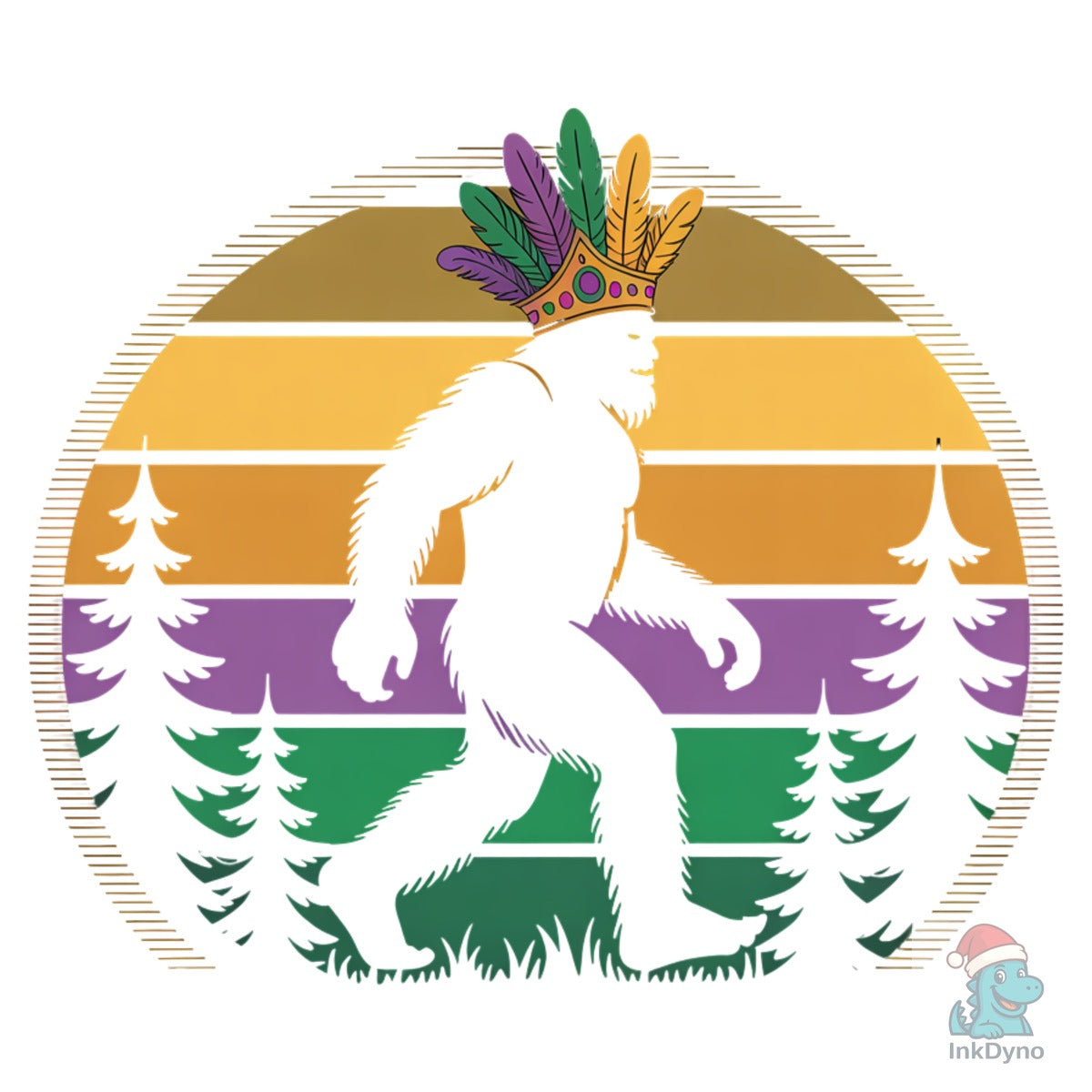 Funny Carnival Mardi Gras Bigfoot