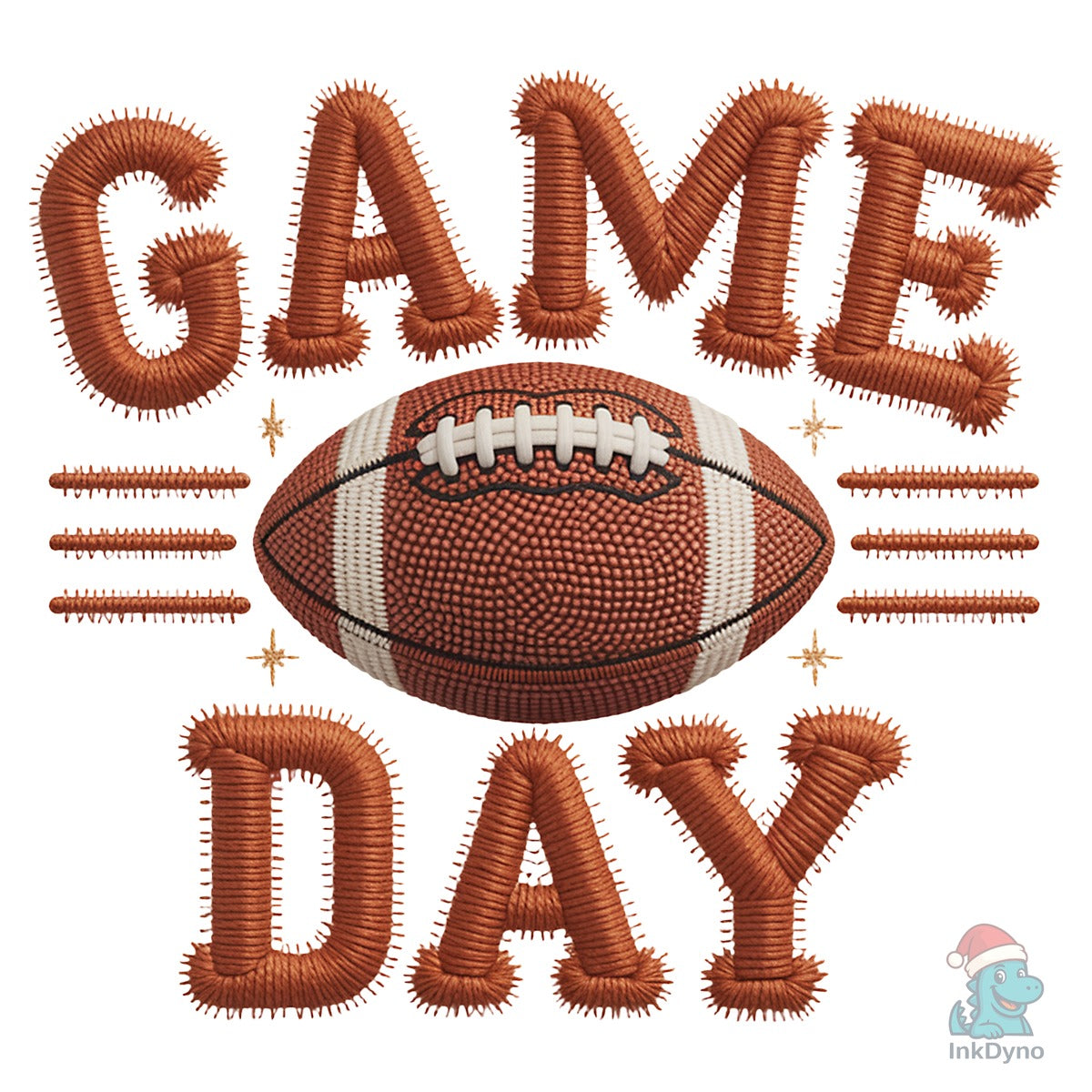 Game Day Faux Yarn Football Sublimation