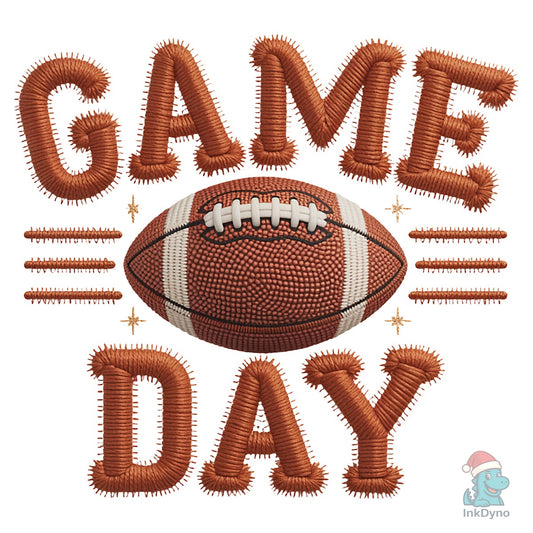 Game Day Faux Yarn Football Sublimation - DTF Transfer