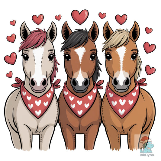Horse Valentine Love Valentine - DTF Transfer