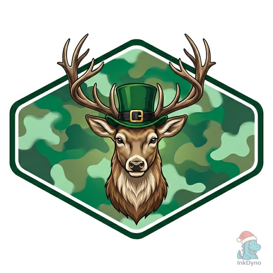 St Patrick's Day Hunting Deer Camo - DTF Transfer