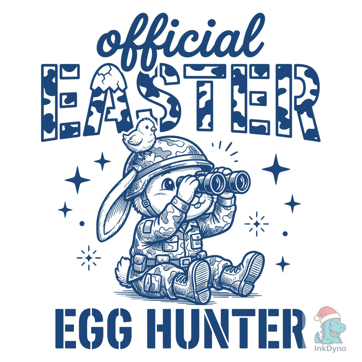 Retro Bunny Happy Easter Day
