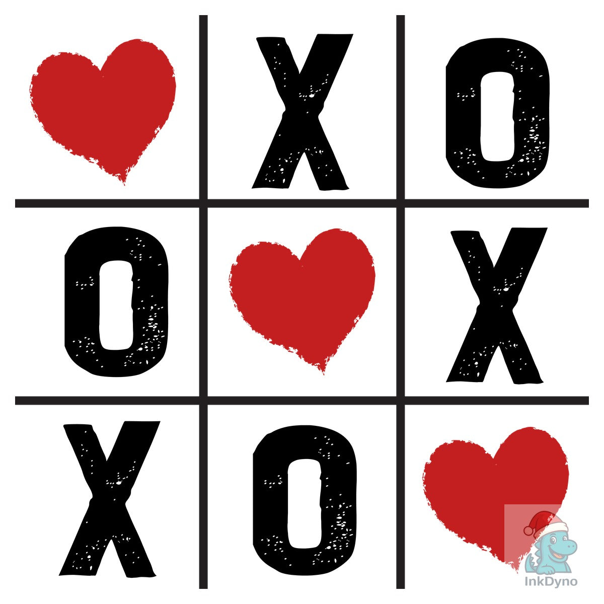 Valentine Tic Tac Toe Retro Heart