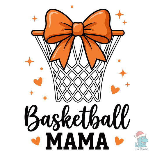 Basketball Mama Hoop Bow Design - DTF Transfer