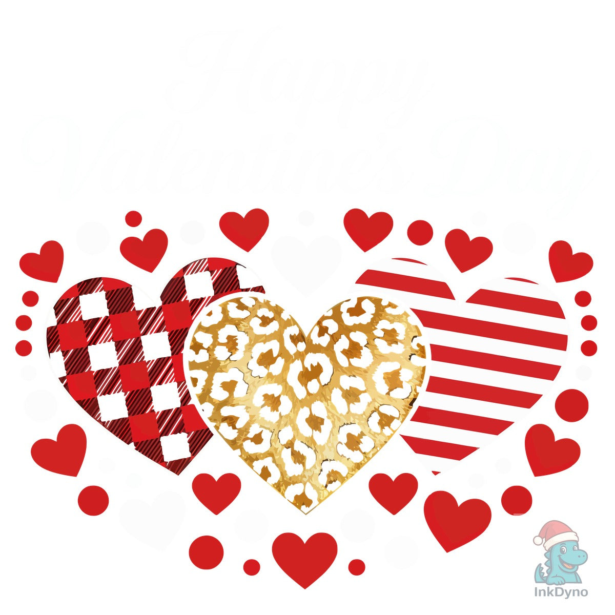 Happy Valentine's Day Leopard Plaid Hear