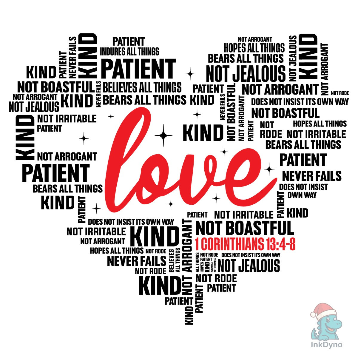 Love Never Fails Sublimation Des