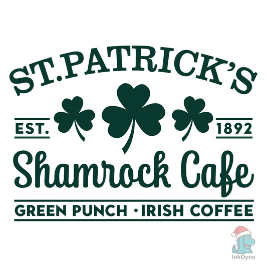 St Patricks Shamrock Cafe - DTF Transfer