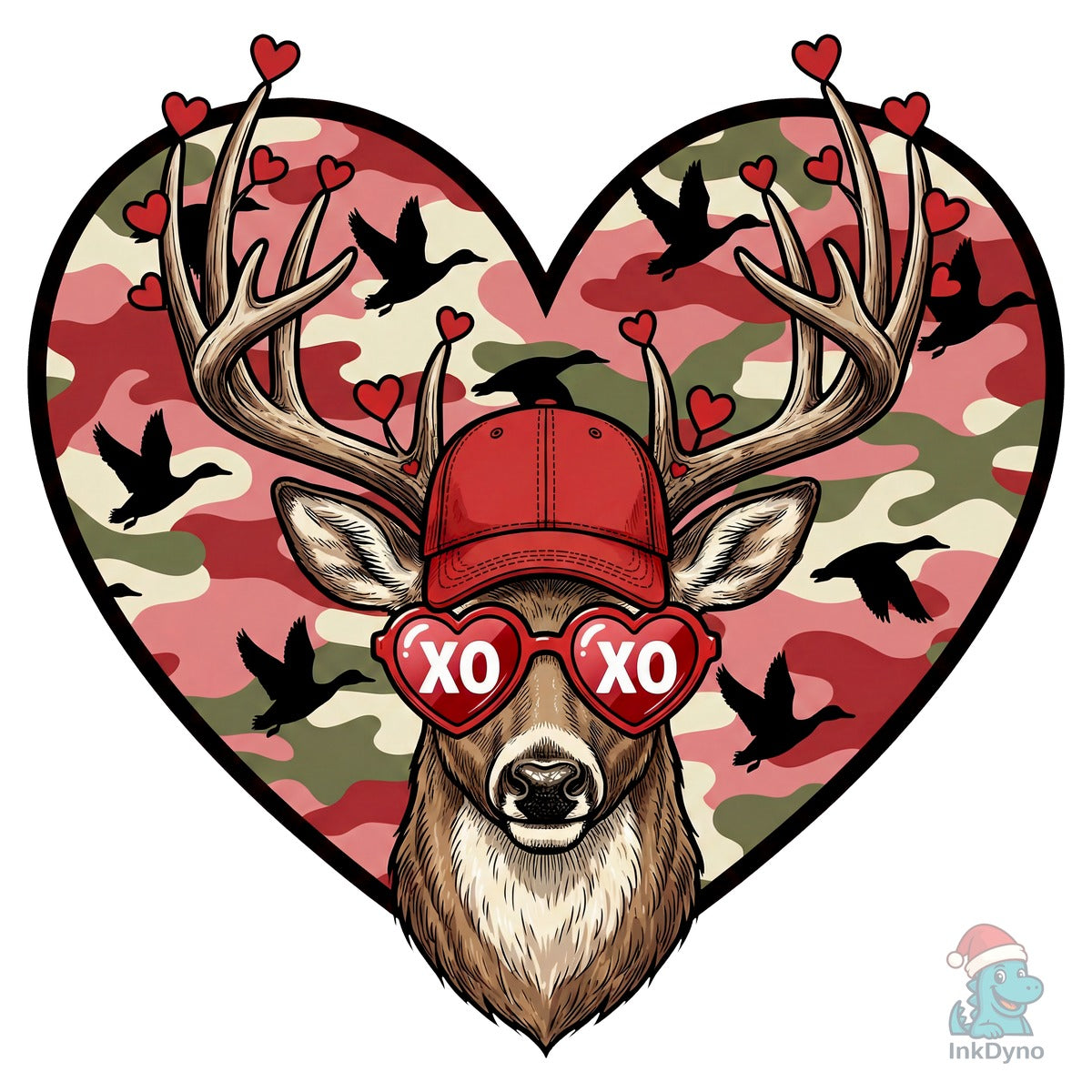 Cute Buck Valentine Love Hunting