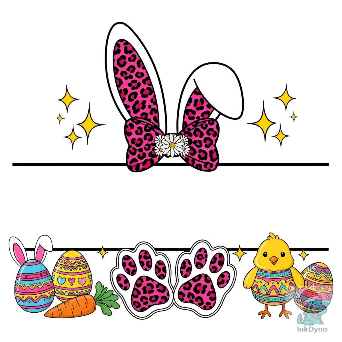 Easter Split Name Frame