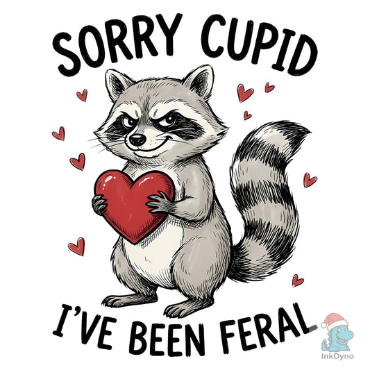 Raccoon Valentine Funny Love - DTF Transfer