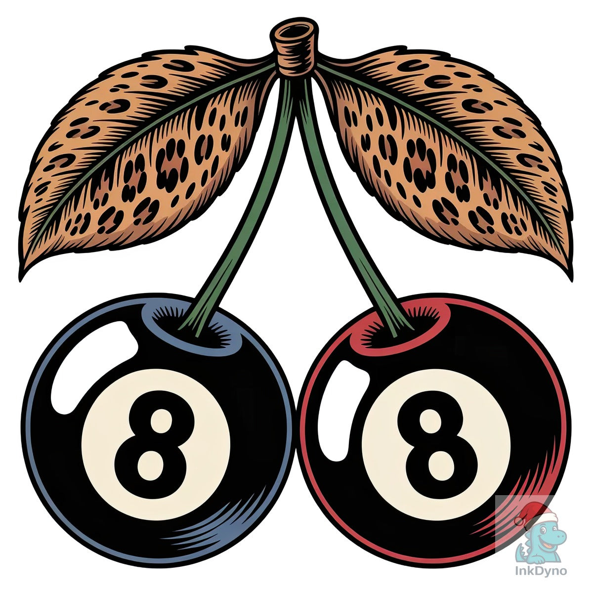 Leopard Print 8 Ball Cherries