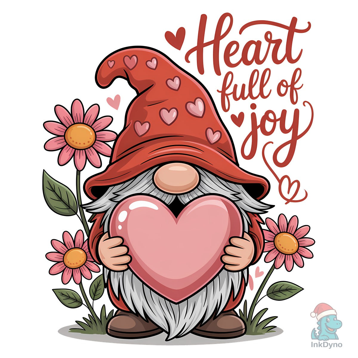 Whimsical Valentine Gnome Sublimation