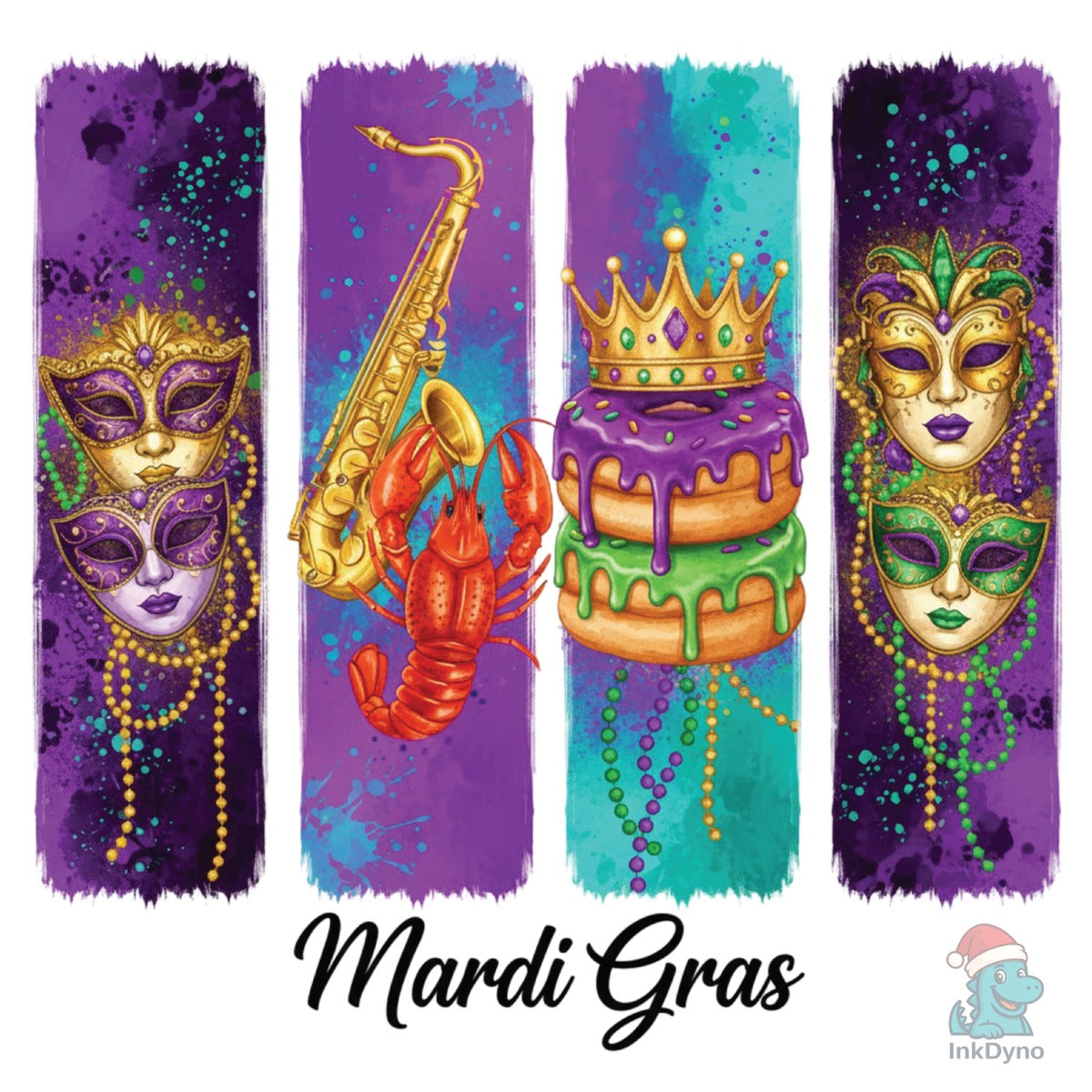 Brushstroke Mardi Gras