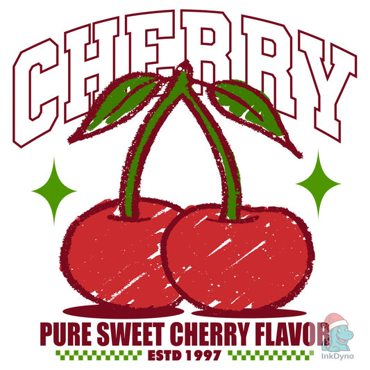Cherry Illustration Vintage Print Design - DTF Transfer