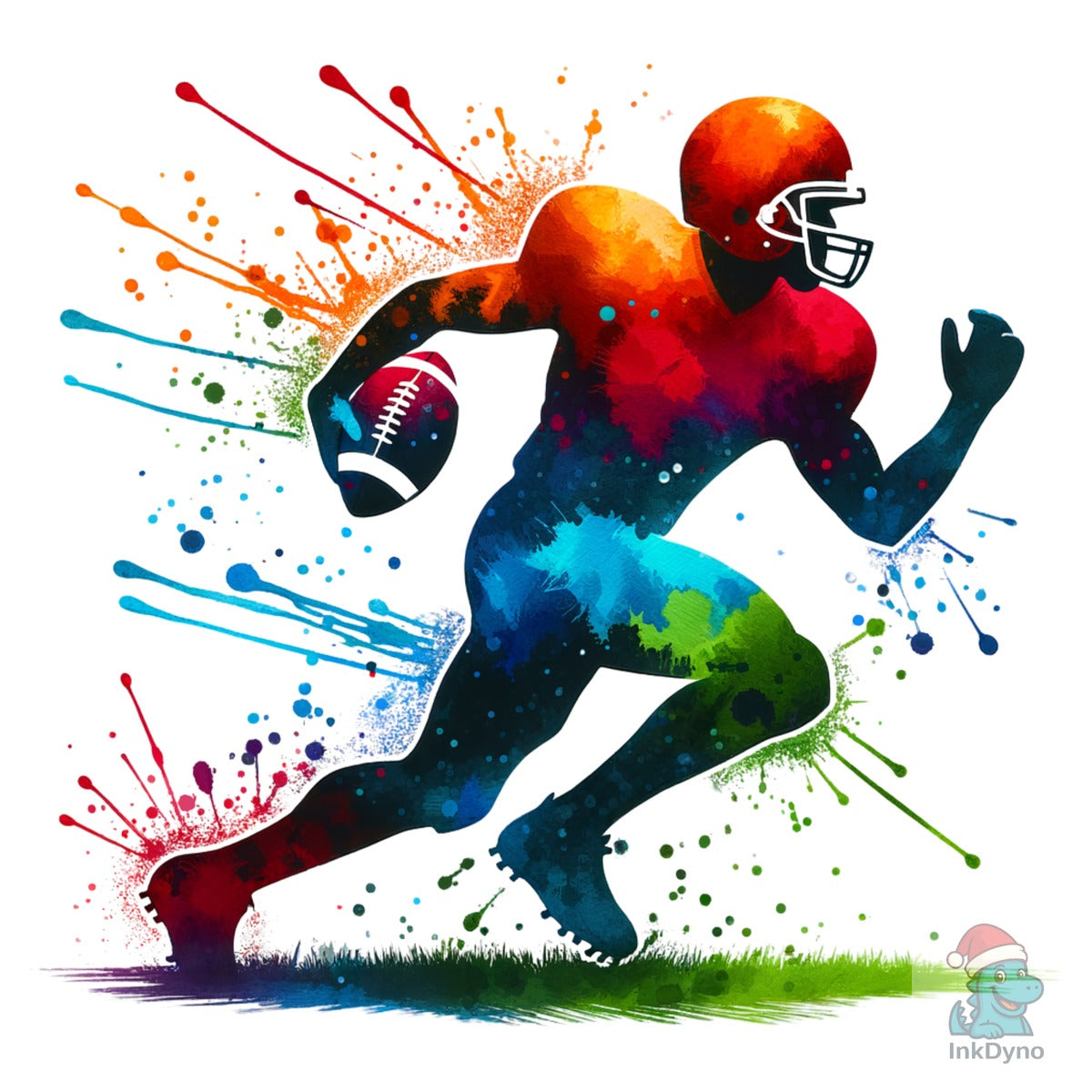 Colorful Mascot Football Player