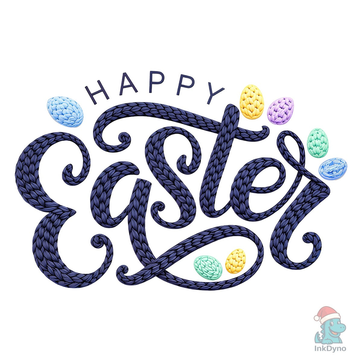 Faux Crochet Happy Easter