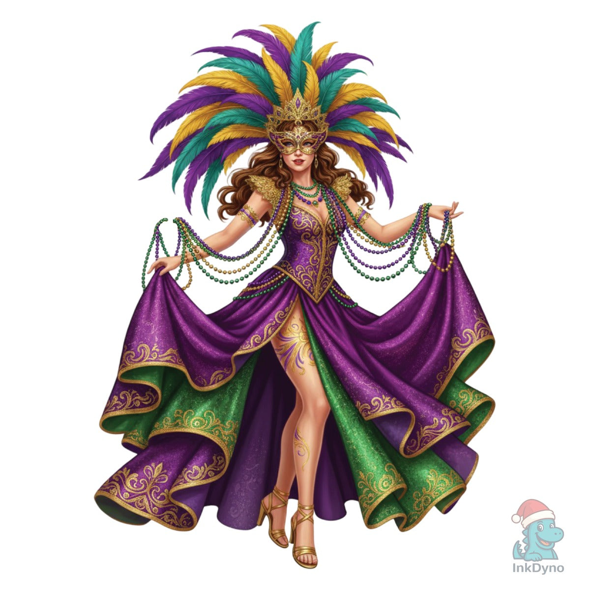 Mardi Gras Girl Sublimation