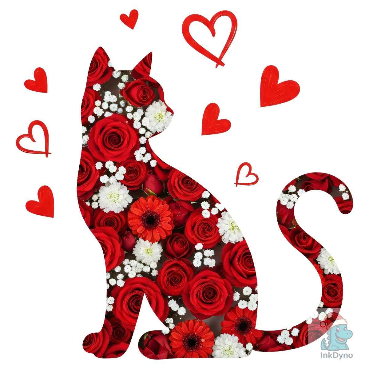 Rose Flower Cat Valentine Love