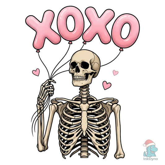 XOXO Skeleton Valentine Sublimation - DTF Transfer