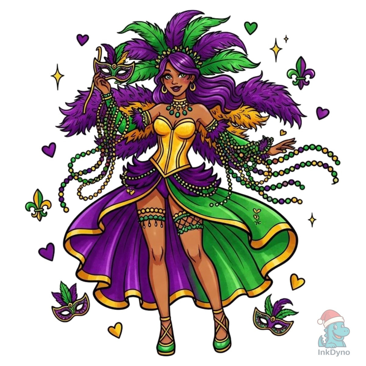 Cute Mardi Gras Girl