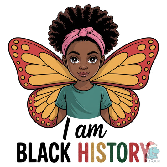 I Am Black History Girl Illustration - DTF Transfer