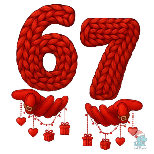 Faux Crochet Valentine's Day 67 Meme - DTF Transfer
