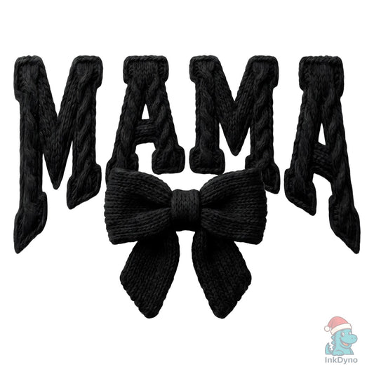 Faux Yarn MAMA Coquette Bow Sublimation - DTF Transfer
