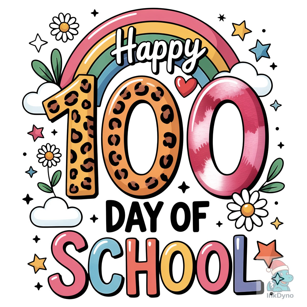Happy 100 Days of School Sublimation