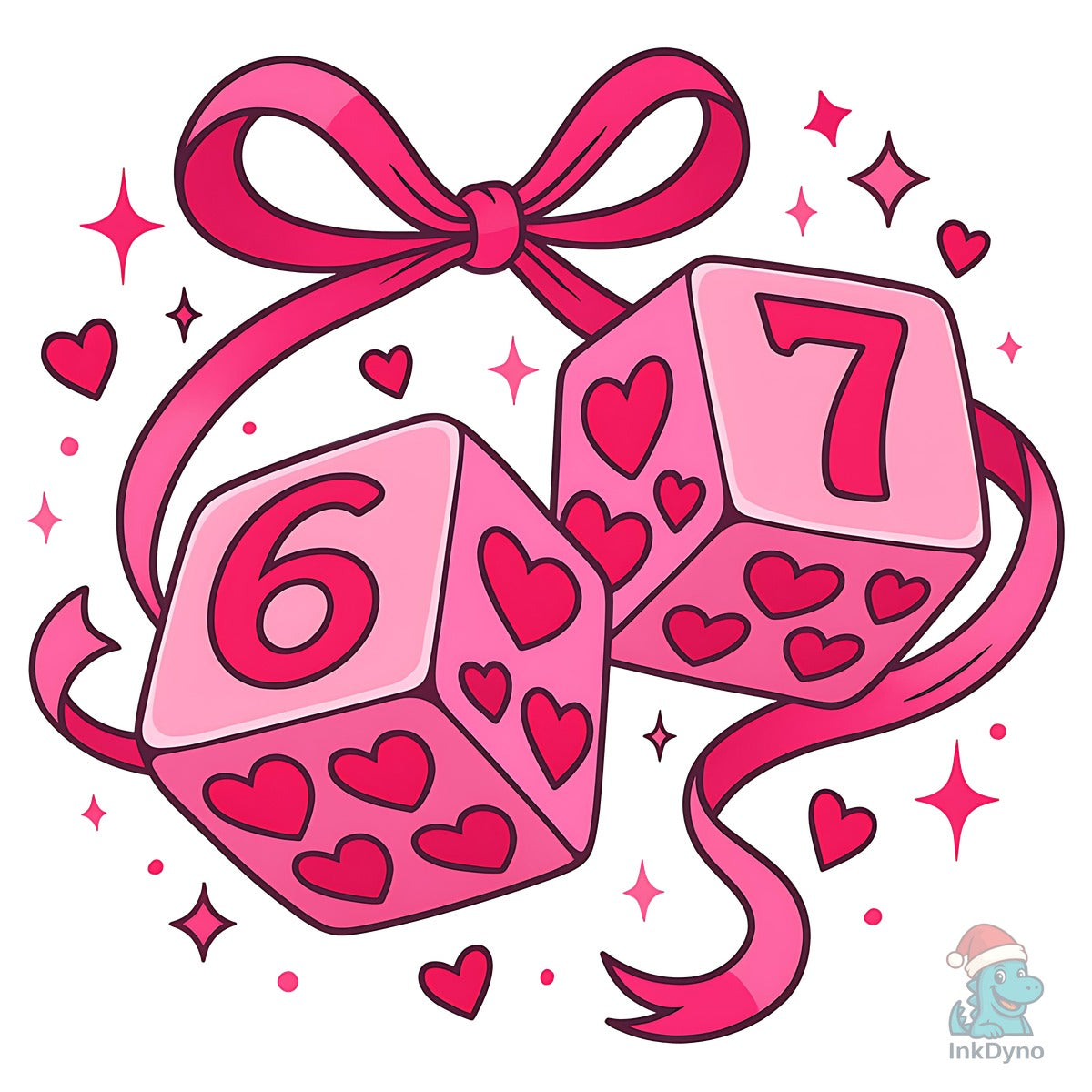 Preppy Six Seven Valentine Dice 6 7