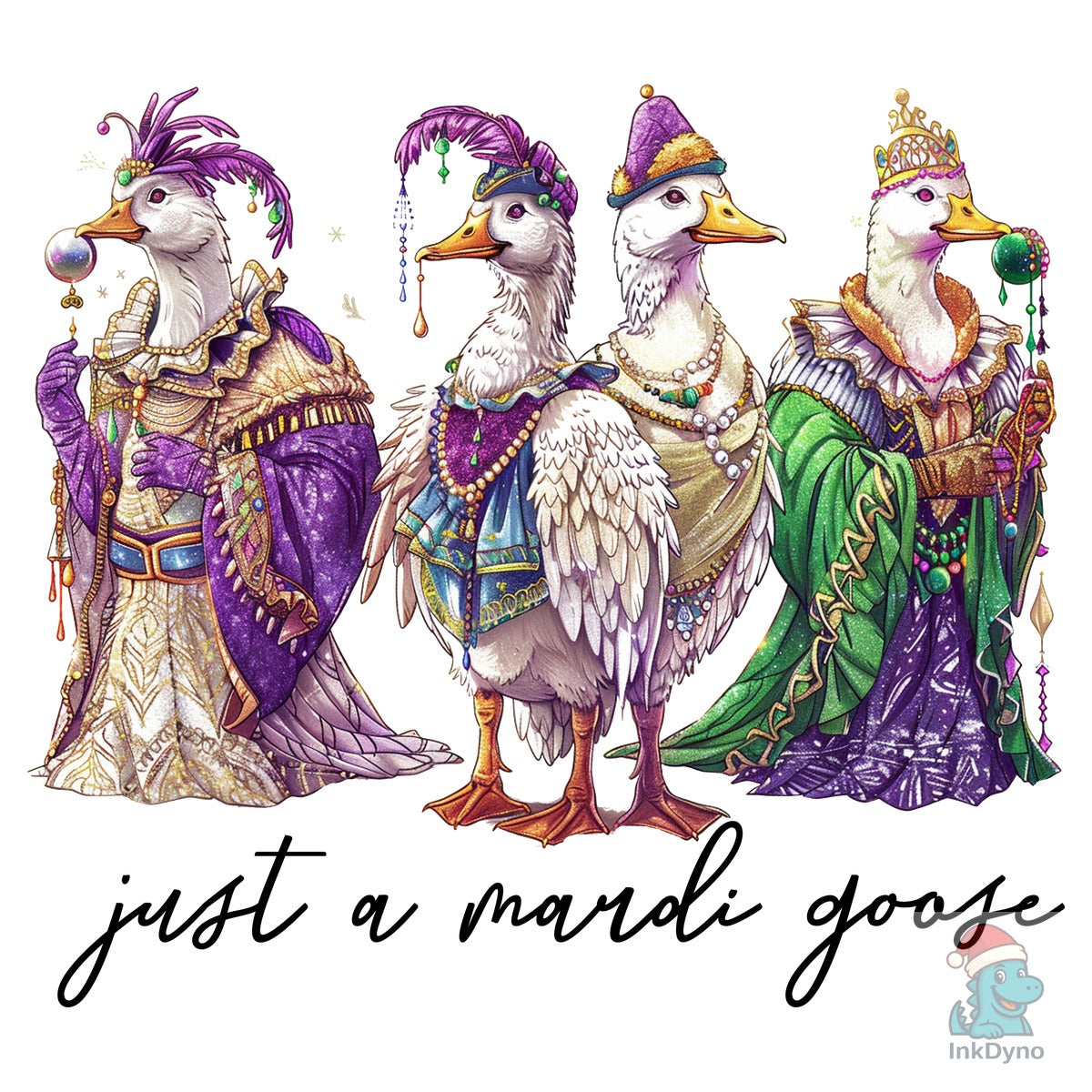 Mardi Gras Beads Goose