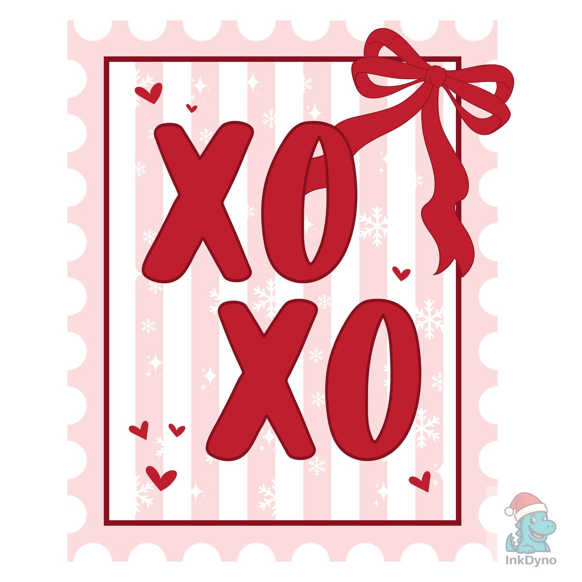 Coquette Valentines Stamp Xoxo