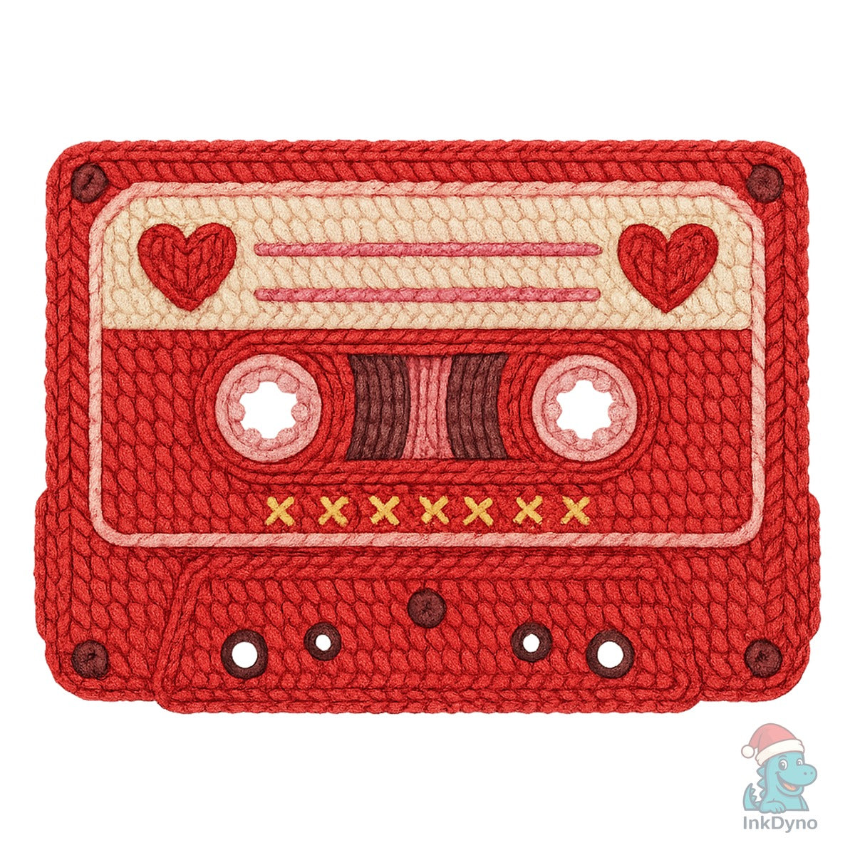 Faux Crochet Cassette Tape Retro